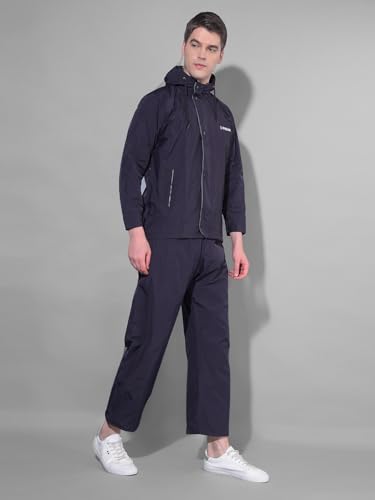 Image of Dollar Rainguard Men's Reversible Full Sleeve Solid Raincoat Set With Adjustable Hood and Pocket