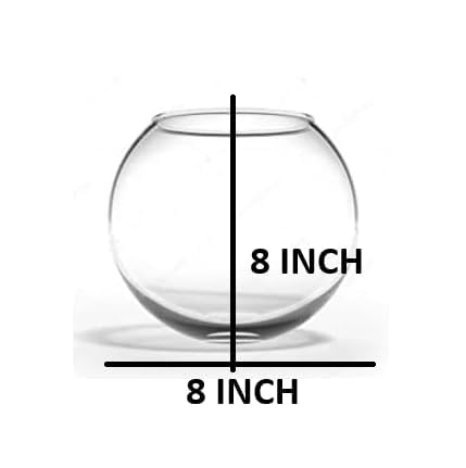 Image of CAS Glass Fish Bowl 3.2 Litre (8 INCH, Without Neck Collor (W /C))