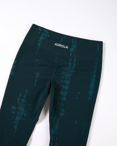 Image of AUROLA Serpent Snake Seamless Scrunch Workout Leggings for Women,Girls Squat Proof Ribbed Thick Active Gym Pants