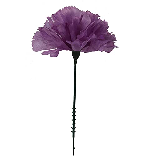 Larksilk Lavender Silk Carnation Picks, Artificial Flowers For Weddings, Decorations, Diy Decor, 50 Count Bulk, 3.5" Carnation Heads With 5" Stems #TOP28