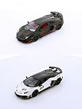 Showcasts Lambo Aventador SVJ Diecast Car Set - Box of 4 1/24 scale Diecast Model Cars, Assorted Colors