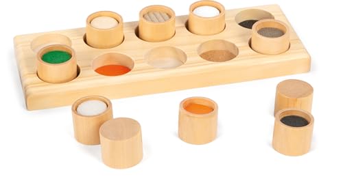 Jeu sensoriel Small Foot mémo tactile en bois pour animer les ateliers Montessori à la maison