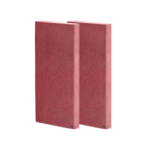 Image of Timber Acoustics | Sound Absorption Panels, Sound proofing for Room, Roxul Rockwool Absorption Panels | Noise Absorber for Home | 2' x 4' x 2 inch. NRC=0.90 [SET OF 2] (Red)
