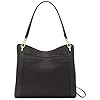 Calvin Klein Reyna Novelty Triple Compartment Shoulder Bag, Black/Gold,One Size
