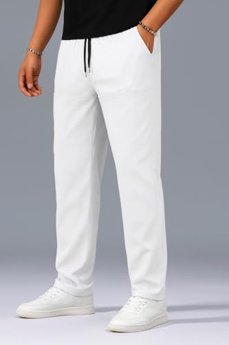 Image of Paralians Men's Polyester Straight Fit Track Pants with Flexi Waistband, Stretchable Mid-Rise Joggers for Sports, Gym & Casual Wear Pants Men