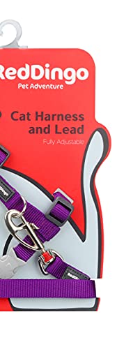 Red Dingo Classic Cat Harness And Lead Combo, Purple #TOP2