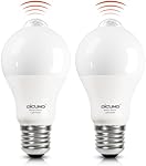 DiCUNO Motion Sensor Light Bulb, Motion Activated Dusk to Dawn Security LED Bulb, 8W (60W Equivalent), 2700K Warm White, 810lm, PIR A19 E26 Bulb for Indoor/Outdoor, Pack of 2