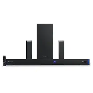 ZEBRONICS JUKE BAR 9530 Pro Dolby Soundbar with 5.1 CH surround sound 340W output, 16.51cm Subwoofer, Bluetooth 5.0, HDMI (ARC), Optical IN, USB, AUX, Dual Rear Satellites, LED Display and RGB LED.