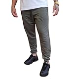 Calça Jogger Masculina de Moletom Slim Confortável para Treino Verde Militar Gg