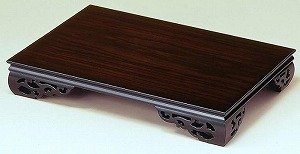 Amazon.co.jp: 【花台】木製 古都 黒丹調 15号☆飾り台 日本製