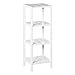Estantería de 4 baldas Minimalista Blanca de Madera para baño Vitta - LOLAhome