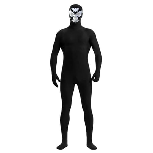 [TUISKU] 戦闘員 コスプレ 全身タイツ お面 マスク ハロウィン 仮装 二次会 余興 大人 (L)のサムネイル
