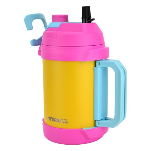 Hydraful Gallon Jug, 128oz Large Insulated Stainless Steel Sports Water Jug, Large Triple Wall Vacuum Insulation Water Bottle-Keeps Cold up to 48 Hrs-Sweat Proof,for Gym, Hiking & Camping