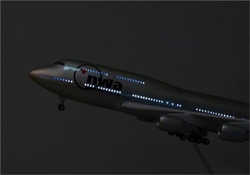Réplica de avión de metal Boeing 747 Northwest de 47 cm pieza de coleccionista 4