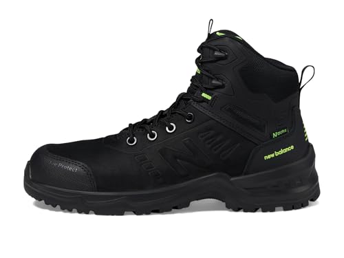 New Balance Men’s Contour Composite Toe Construction Boots, Black, Size 11, Water & Heat Resistant, Comfortable & Lightweight Industrial Work Boots for Men