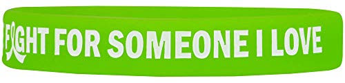 in The Fight for Someone I Love Lymphoma Muscular Dystrophy Wristband Bracelet 10-Pack (Lime Green)