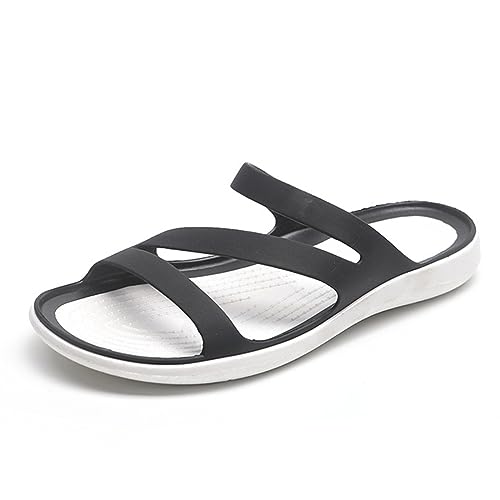 GHYUBYER Womens Fashion Orthopedic Slippers Flip Flops Pillow Thong Sandals Summer Beach Shoes with Arch Support (Color : Black, Size : 37 EU)