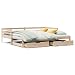 Kangmusi 3302148 - Cama de día extensible con cajones sin colchón (80 x 200 cm)