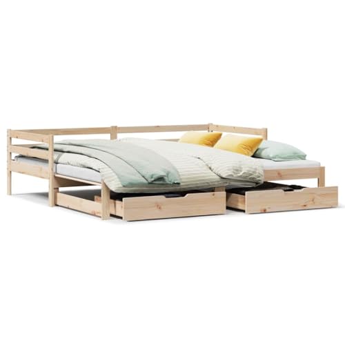 vidaXL Sofá Cama Nido con cajones sin colchón 80x200 cm