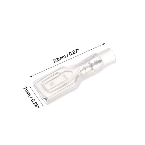 Uxcell 100Pcs 4.8Mm Quick Splice Wire Terminals Female Spade Crimp Connector With Insulated Sleeve #TOP2