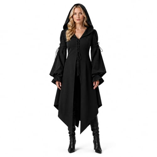 Robe médiévale à capuche idéale pour festival et cosplay