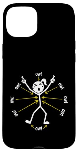 Ow Ow Ow Ow Stickman Figure Humorous Chronic Pain Awareness �X�}�z�P�[�X iPhone 15 Plus �p