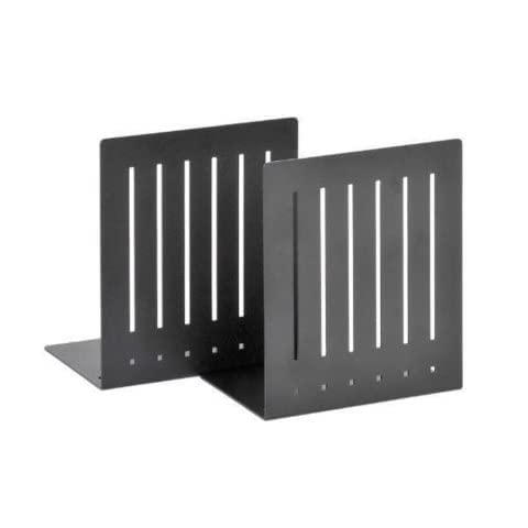 STEELMASTER 241100004 Organize Your Bookshelf with These Heavy Duty 10-inch Steel Bookends. Durable and Sturdy, They'll Keep Your Books Upright and in Place, 1 Pair- Black
