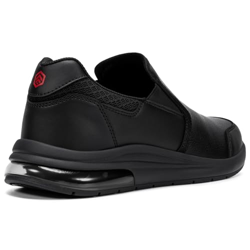 Image of LARNMERN Men's Non Slip Chef Shoes Slip On Leather Footwear