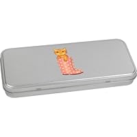 Azeeda 'Kitten In Wellington Boots' Metal Hinged Stationery Tin/Storage Box (TT00280147)