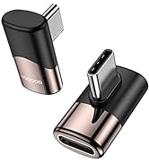 MOGOOD 90 Degree USB C Right Angle Adapter USB C Male to USB C Female Extender,USB Type C Thunder...