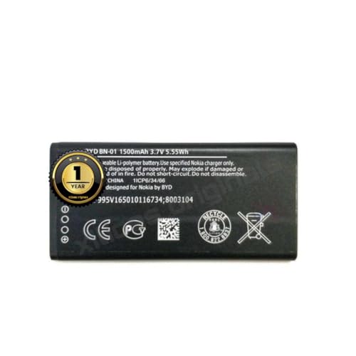 Image of BYD BN-01 Battery for Nokia Lumia X 1045 RM 980 RM 980 Normandy /X2 Plus1013 X2DS Battery with 1 Year Warranty**** (N187)
