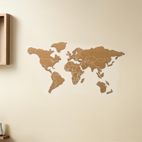 Tableau en liège adhésif carte du monde pour notes et photos - 5