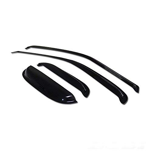 Rain Guards Window Visors Wind Deflector Compatible with 97-03 Ford F150 97-99 F250 Light Duty Super Cab Smoke 94808