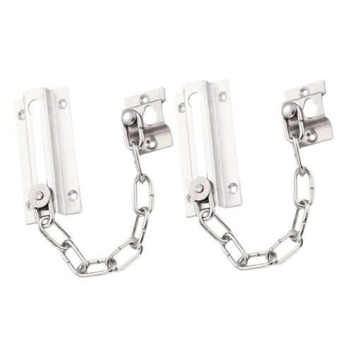 Cadena de puerta antirrobo de acero SHINEOFI con pestillo de gancho interior 2