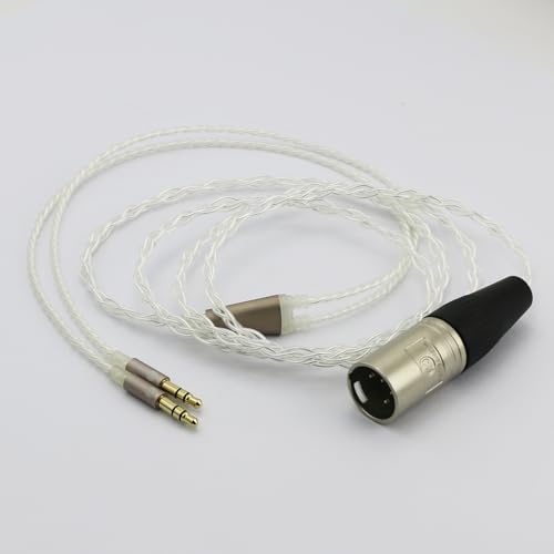 Upgrade Audio Cable 4-pin XLR Balanced Cable Compatible with Hifiman Ananda, Arya, Sundara, HE400SE, HE4XX, Edition XS Headphone (2 x 3.5mm Version) 6N OCC Copper Single Crystal Silver Plated Cord - Image 5