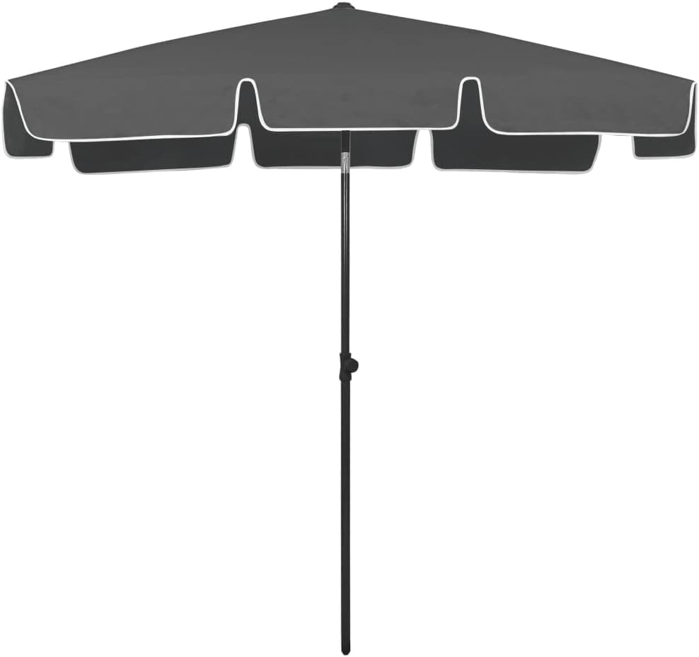 AAGAZA Beach Umbrella, Heavy Duty Canopy 200x125cm for Patio