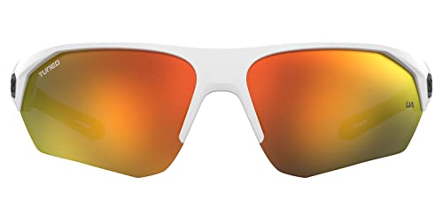 Under Armour Men's Playmaker Wrap Sunglasses, Matte White/Black, 72mm, 10mm3