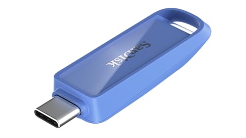 Image of SanDisk Phone Drive with USB-C, 256GB, Upto 150 MB /s, Maritime Blue, 2Y Warranty, Automatic Backup Using SMZ, Works with iPhone 15 & iPhone 16 Series