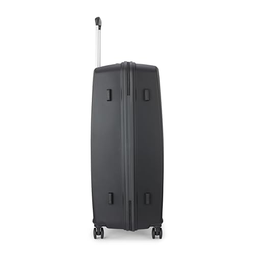 Image of American Tourister Qubiz | Check-in Trolley Bag (80 cm) | 360 8 Wheel Travel Luggage | Hard Case Polypropylene Suitcase | Recessed Combination Lock | Black /Dark Olive