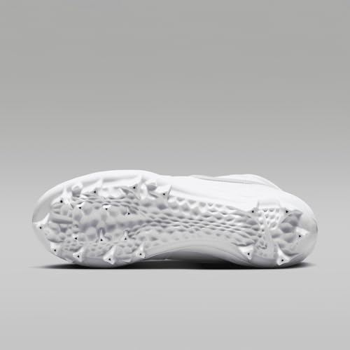 Jordan 1 Mid TD Men's Football Cleat (FJ6805-101, White/White/Grey Fog) Size 9.5