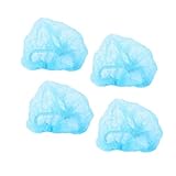 HAPINARY 10 Stück Pack Einweg Haarnetz Blau Atmungsaktive Vliesstoff Kappen für Make Up Lebensmittelservice Labor Staubschutz Elastisch und Komfortabel Hygiene Kopfbedeckung für Damen und
