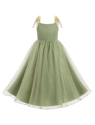 IDOPIP Smocked Flower Girl Dress for Wedding Toddler Kids Party Birthday Princess Dresses Pageant Sleeveless Tie Bowknot Gown2