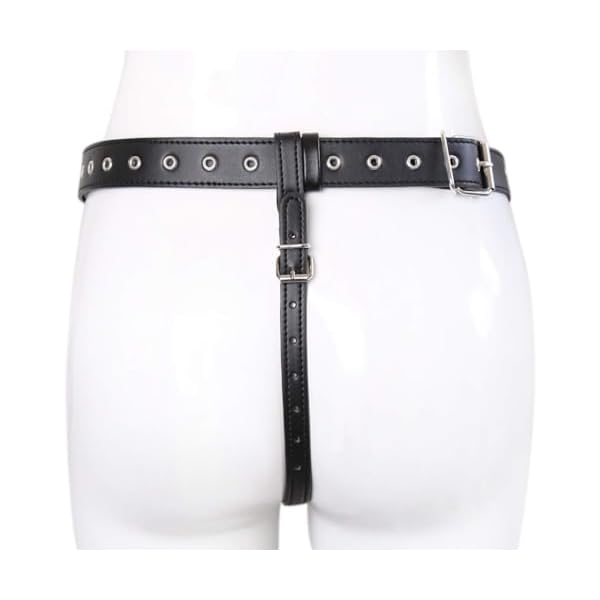 Verstellbar Oberschenkel Bandage Leder Keuschheits-Hosen f체r Frau Gay Unterw채sche Schlafzimmer BDSM Spielzeug Weibliche Keuschheits-G체rtel Sexy String f체r Spiel Schwein Krawatten Zur체ckhaltung – Bild 6