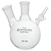 Chemglass AF-0530-20 Series AF-0530 Reaction Flask, Airfree, Schlenk, Valve, 2-Neck, 14/20 Joint Size, 50 mL Capacity