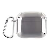 iDOMi Case for AirPods 4, for AirPods 4th Generation Case Cover with Keychain Support Wireless Charging Shockproof Protective Full Body Cover for Apple AirPods 4th Generation 2024, Silver