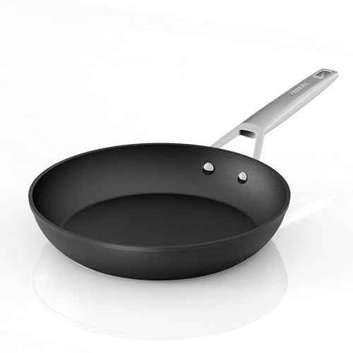 MSMK Sartén antiadherente profesional de titanio y cerámica sin PFAS, sartén antiadherente de 20 cm, sartén para tortillas, mango que se mantiene fresco, sartén pequeña apta para uso en inducción,