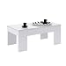 Mesa de Centro Elevable, Mesita de Salón o Comedor, Modelo LC, Acabado...