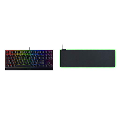 Razer Blackwidow V3 Tenkeyless Mechanical Gaming Keyboard + Goliathus Extended Chroma Bundle: Green Mechanical Switches - Tactile & Clicky - Classic Black #TOP29