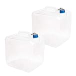 Cedilis 2 Pack 20L Collapsible Water Container with Spigot, Food Safe Water Storage Jug, BPA-Free Camping Water Storage Jug Canteen for Outdoor Hiking & Emergency, Portable, Foldable