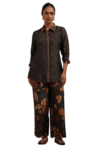 Image of Soch Womens Viscose Muslin Floral Print Co-Ord Set
